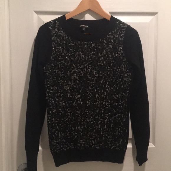 Express Sweaters - Express black sequence sweater size small